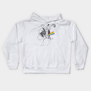 Rainbow Science Hand Doodle Kids Hoodie